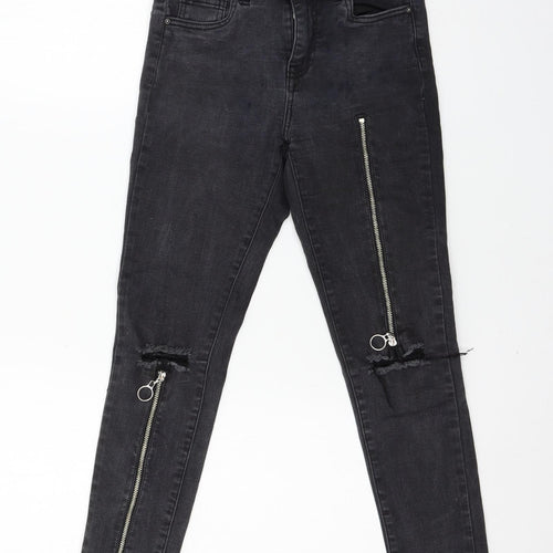 Ke Dress Womens Grey  Denim Skinny Jeans Size 26 in L26 in