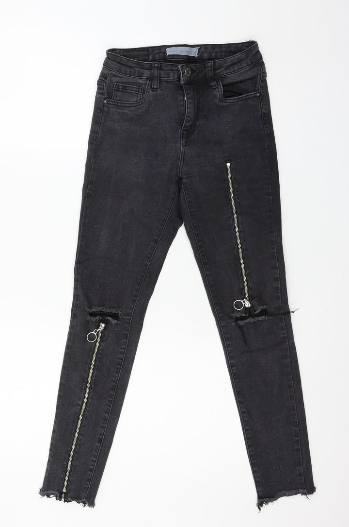 Ke Dress Womens Grey Denim Skinny Jeans Size 26 in L26 in