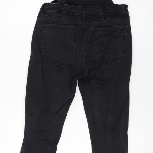 Sinsay Womens Grey  Denim Dungaree One-Piece Size 8 L26 in