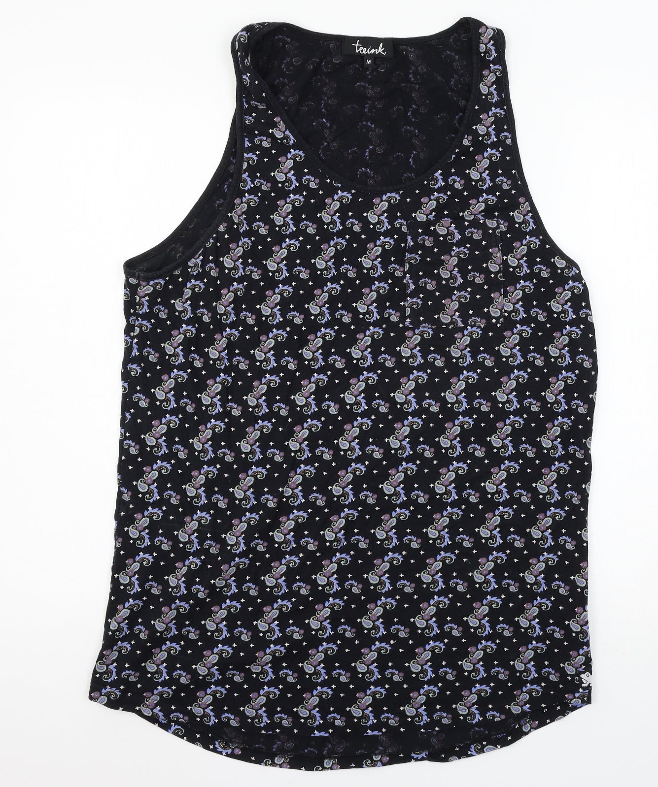 Teeink Womens Multicoloured Paisley Jersey Basic Tank Size M