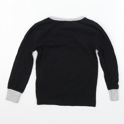 Character.com Boys Black Geometric Jersey  Pyjama Top Size 5 Years  - Storm Trooper