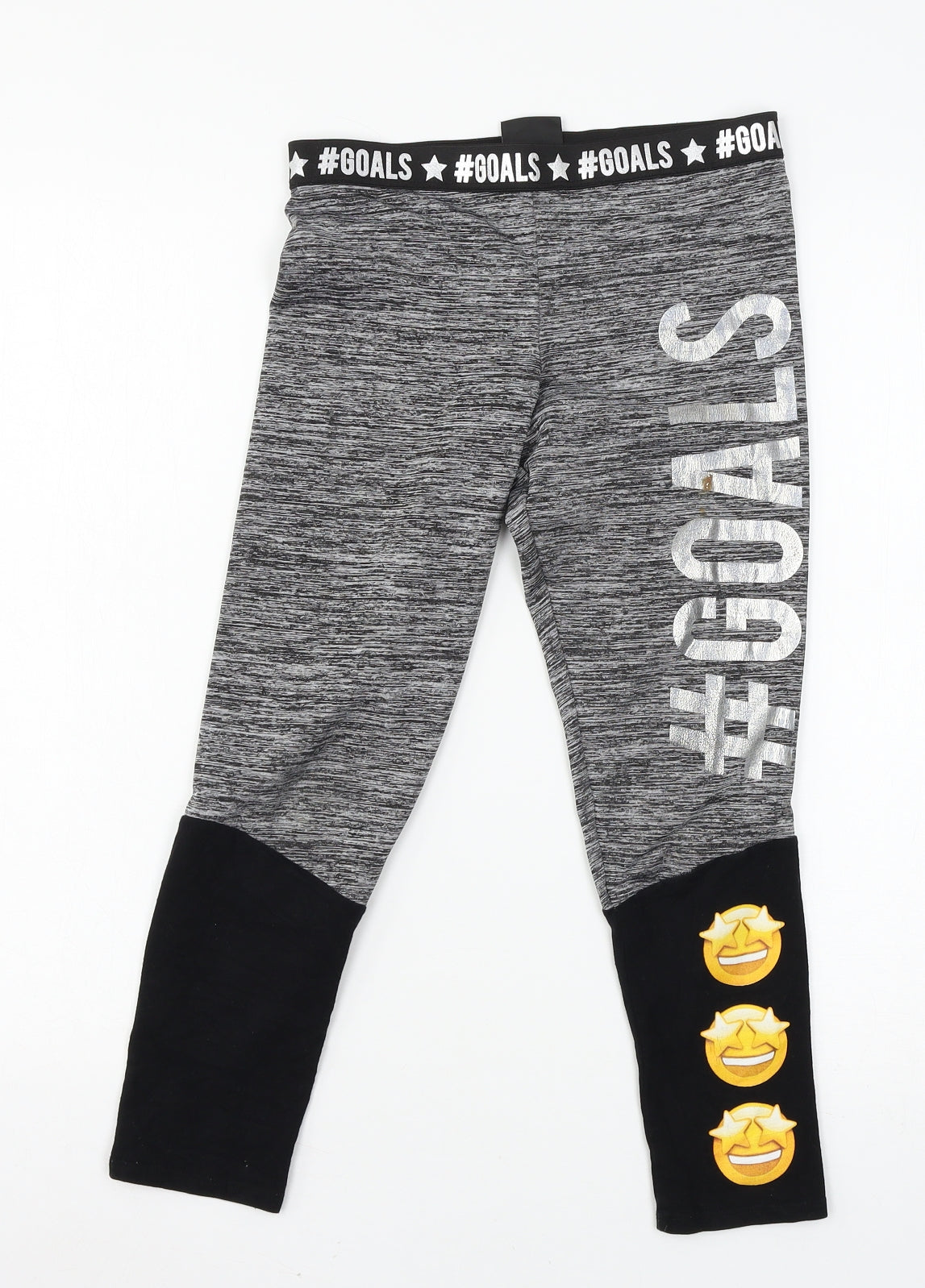 Primark Girls Grey  Jersey Jogger Trousers Size 8-9 Years - Goals