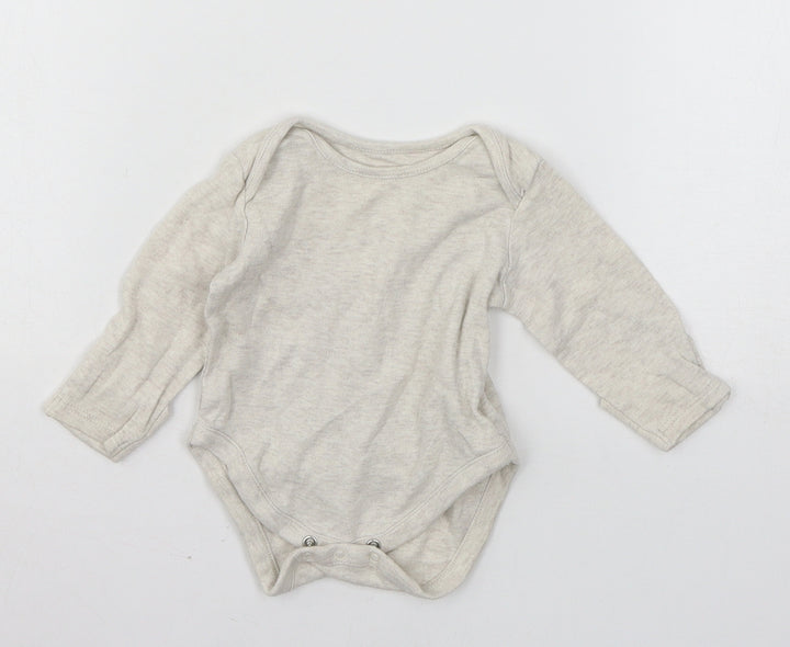 Mothercare Baby Beige Jersey Babygrow One-Piece Size 0-3 Months