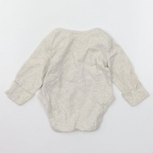 Mothercare Baby Beige  Jersey Babygrow One-Piece Size 0-3 Months