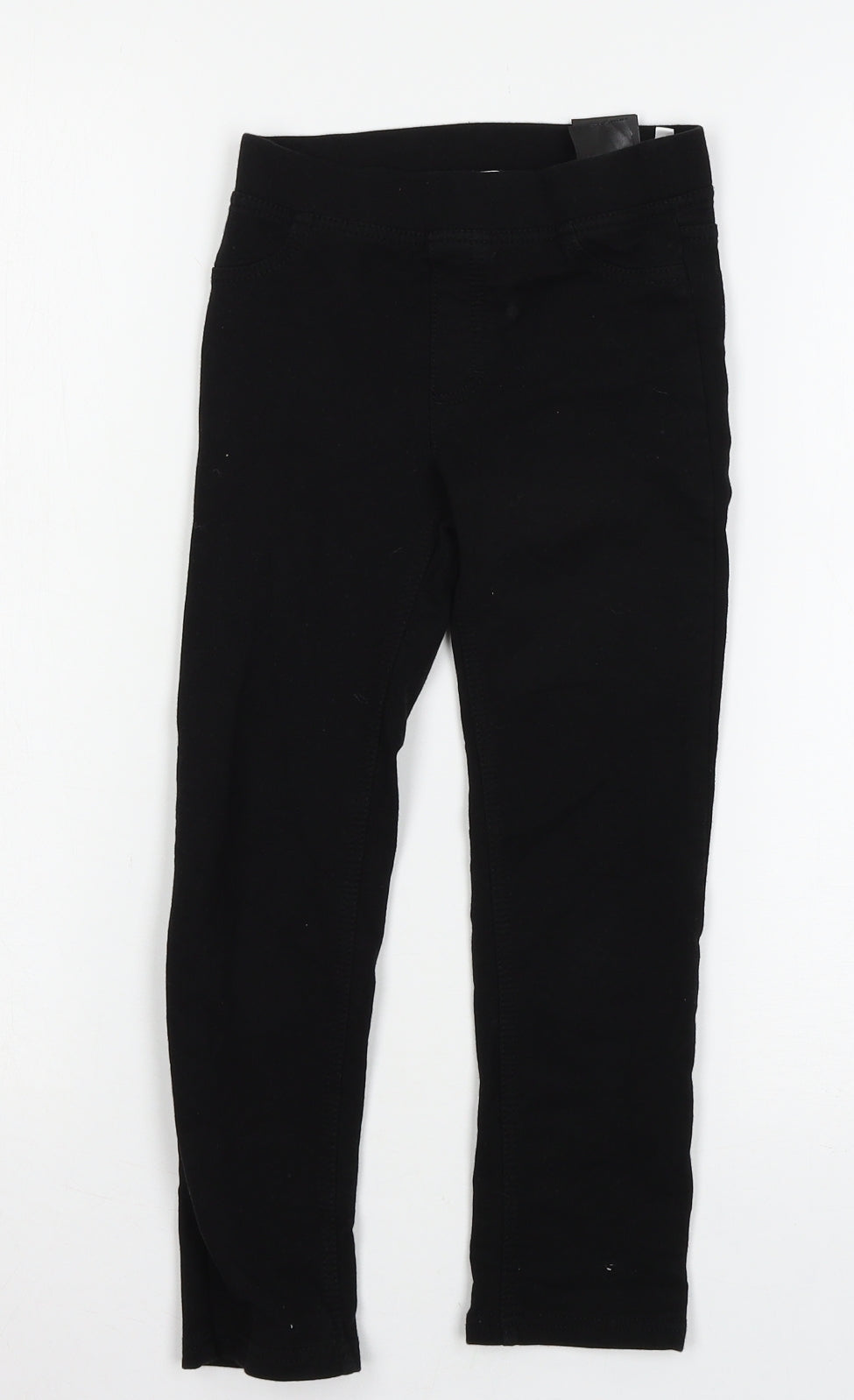 H&M Girls Black  Jersey Jogger Trousers Size 7 Years