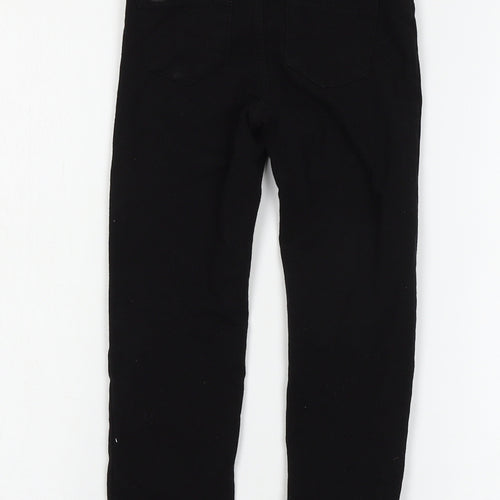 H&M Girls Black  Jersey Jogger Trousers Size 7 Years