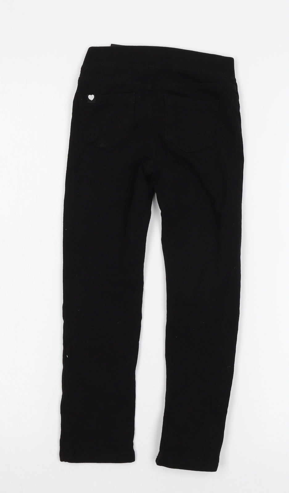 H&M Girls Black  Jersey Jogger Trousers Size 7 Years