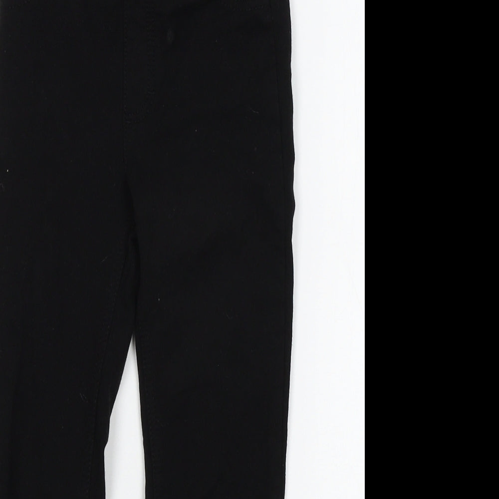 H&M Girls Black  Jersey Jogger Trousers Size 7 Years