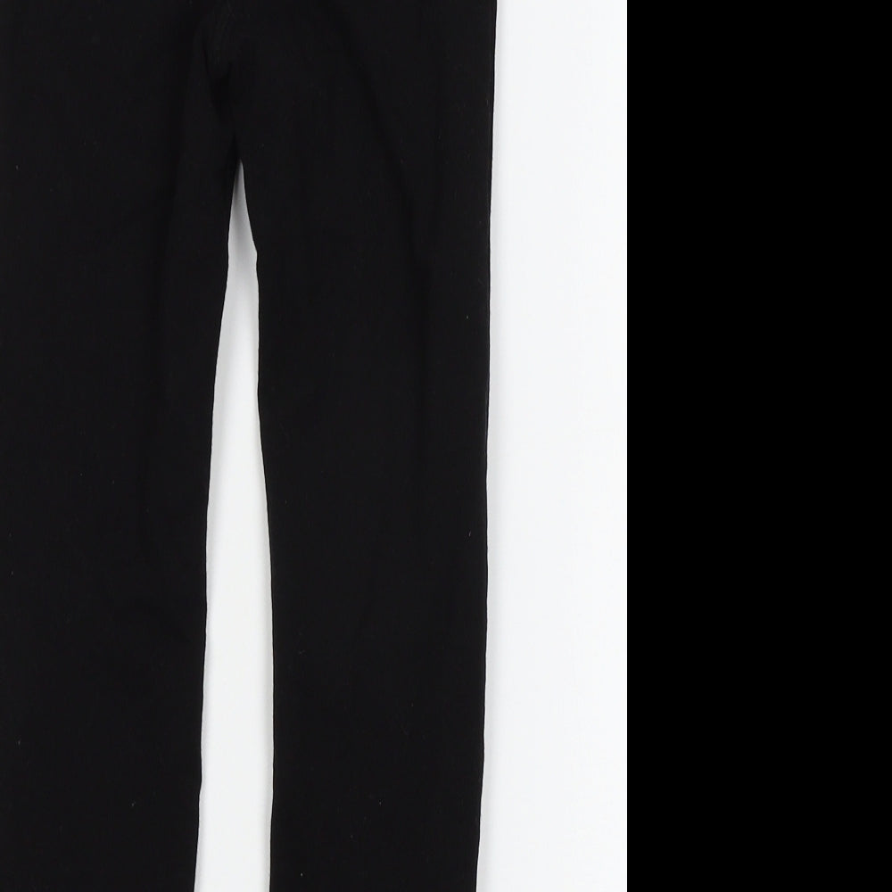 H&M Girls Black  Jersey Jogger Trousers Size 7 Years