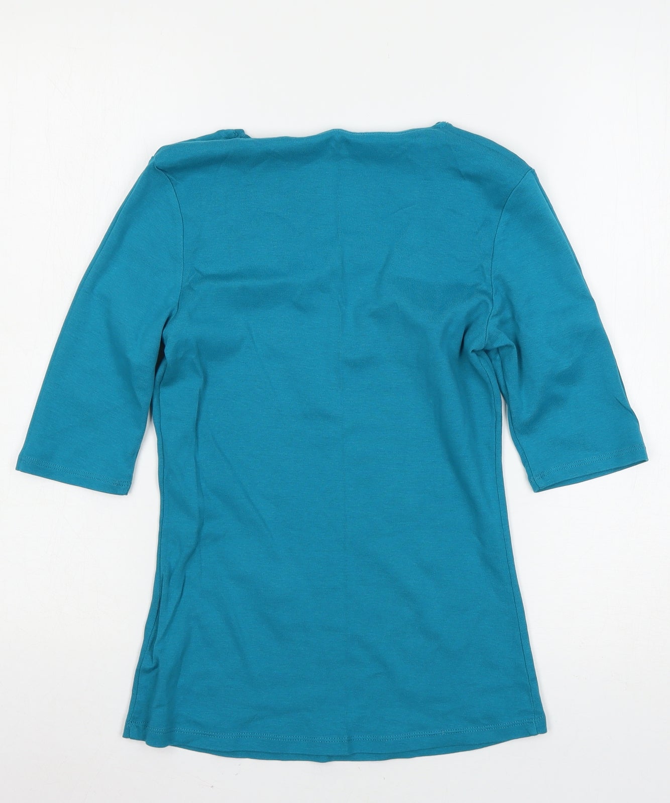 Marks and Spencer Womens Blue  Jersey Basic T-Shirt Size 8