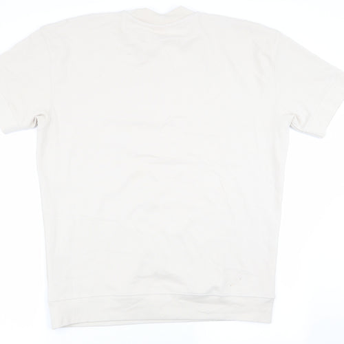 Zara Mens Beige    T-Shirt Size M