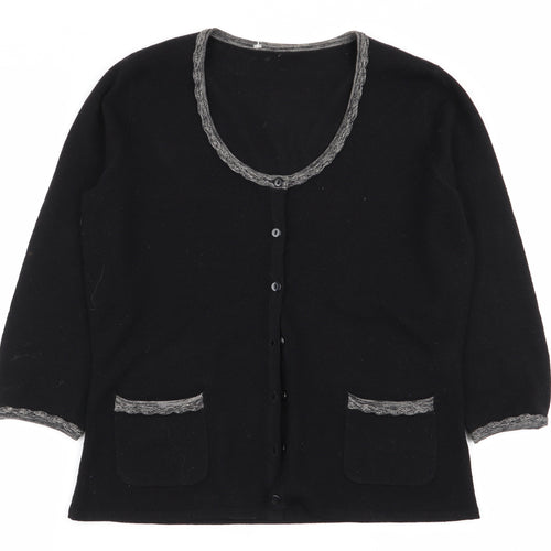 david emanuel Womens Black   Cardigan Jumper Size 10
