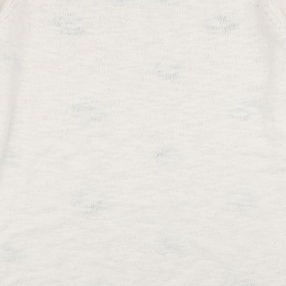 r edition Womens White Polka Dot  Pullover Jumper Size 10