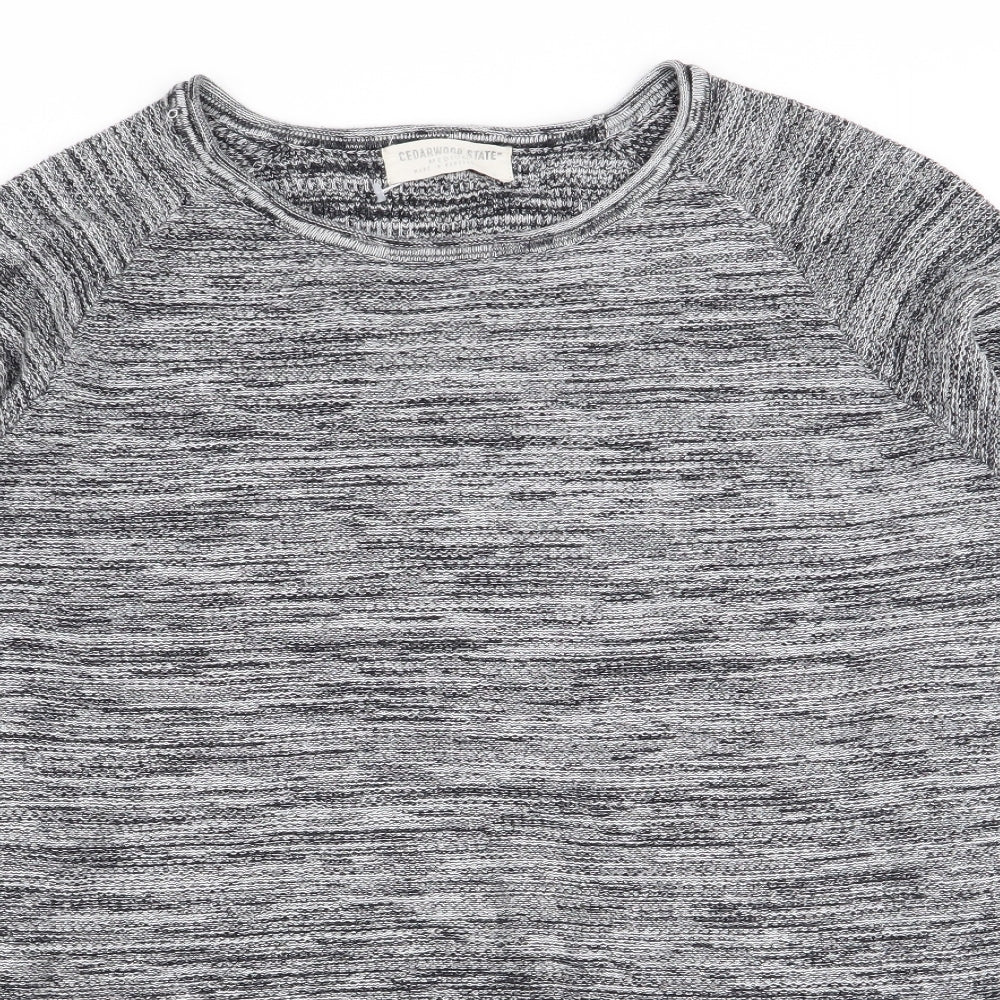Cedar Wood State Mens Grey    T-Shirt Size M