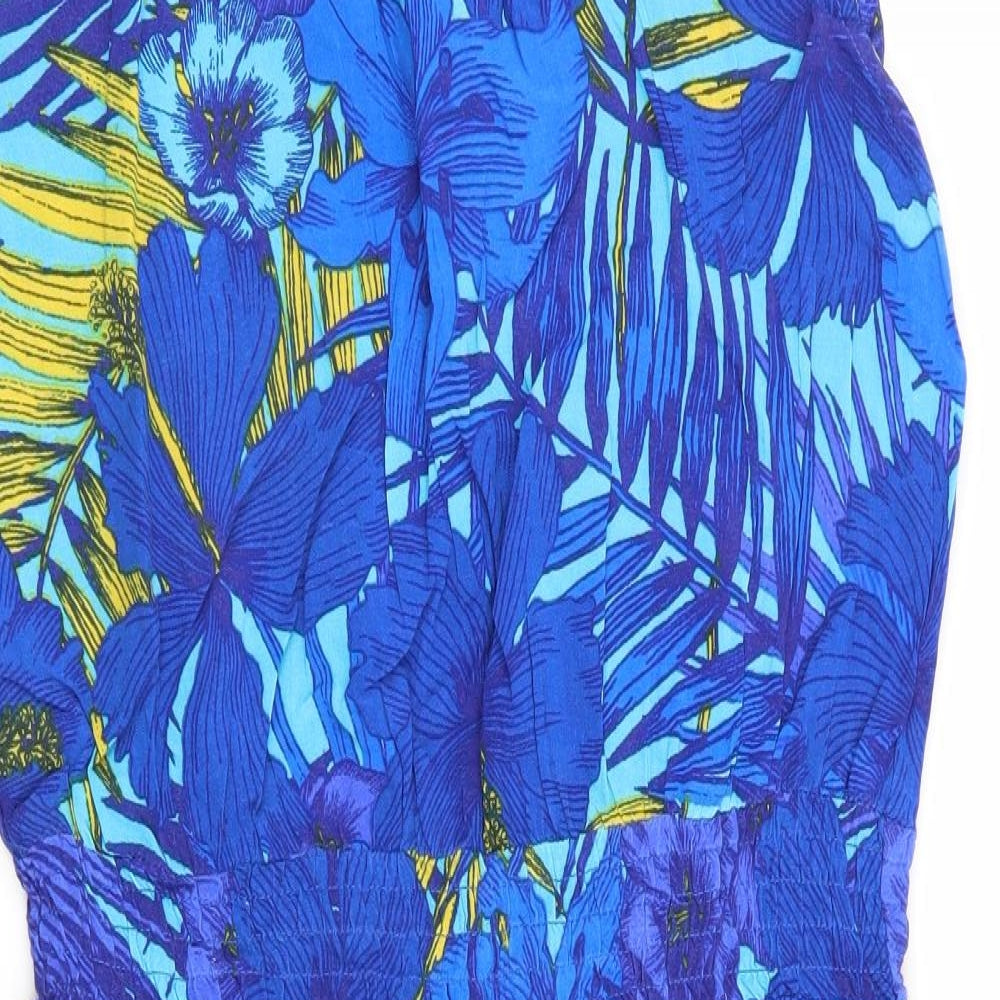 montaray Womens Blue Floral  Fit & Flare  Size 10