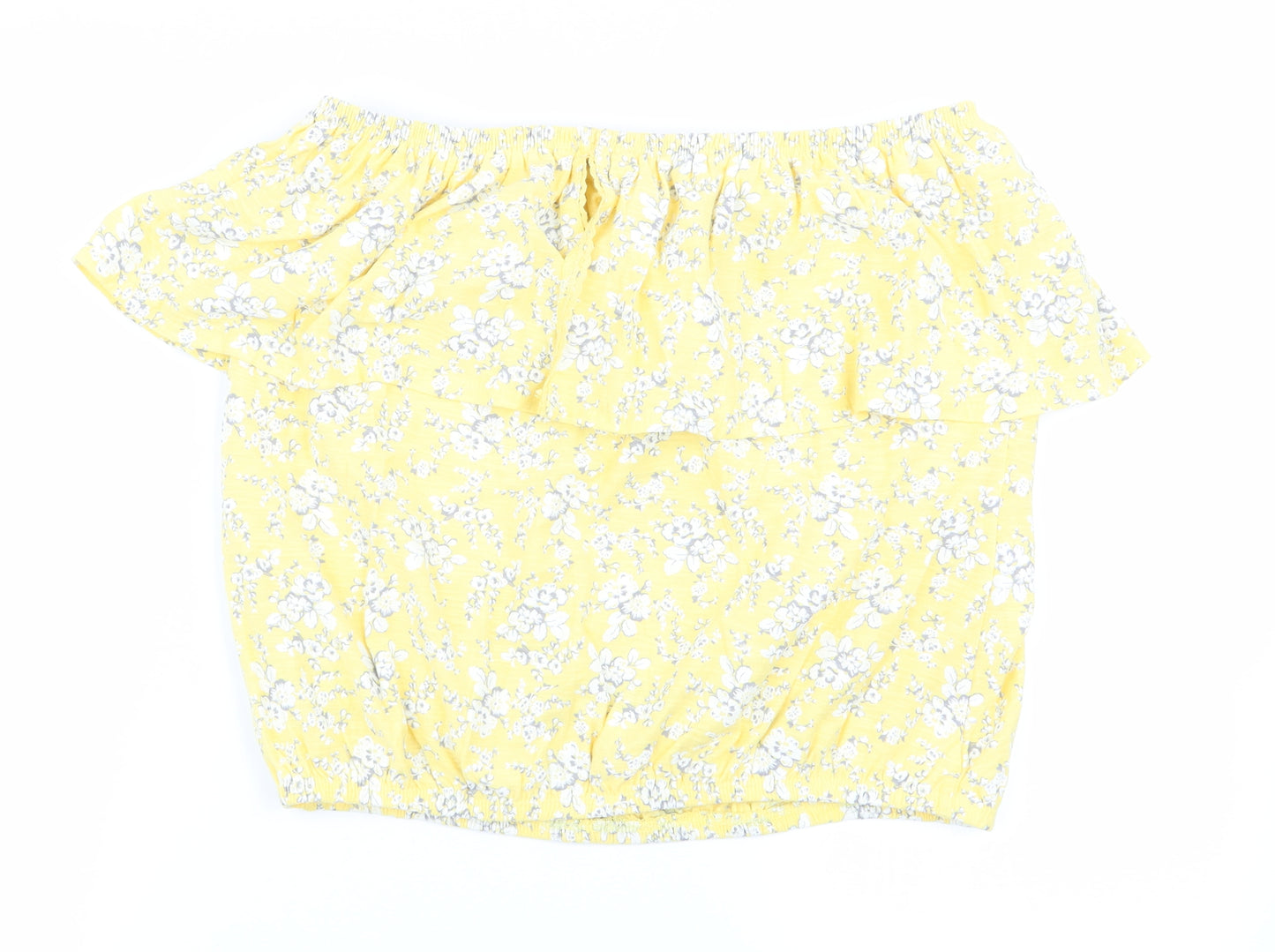 NEXT Womens Yellow Floral  Basic Blouse Size 10