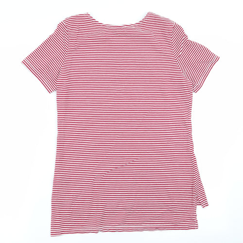 Dorothy Perkins Womens Multicoloured Striped  Basic T-Shirt Size 10