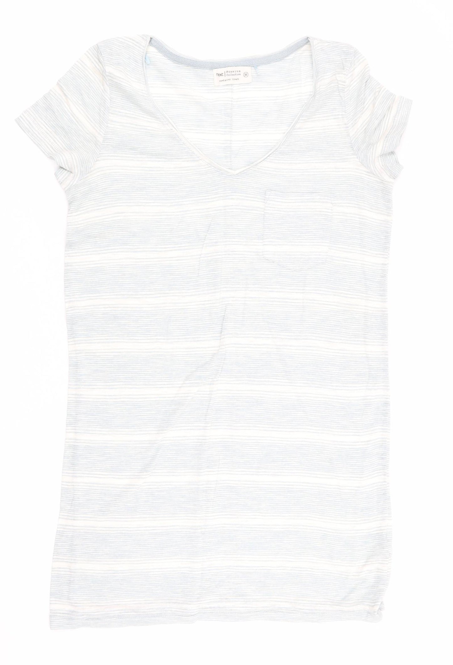 NEXT Womens Multicoloured Striped  Basic T-Shirt Size 10