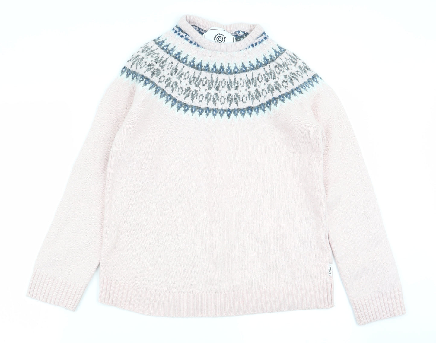 togg24 Womens Pink Geometric  Pullover Jumper Size 14