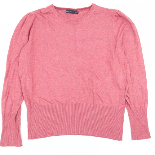 M&S Womens Red   Pullover Jumper Size 16