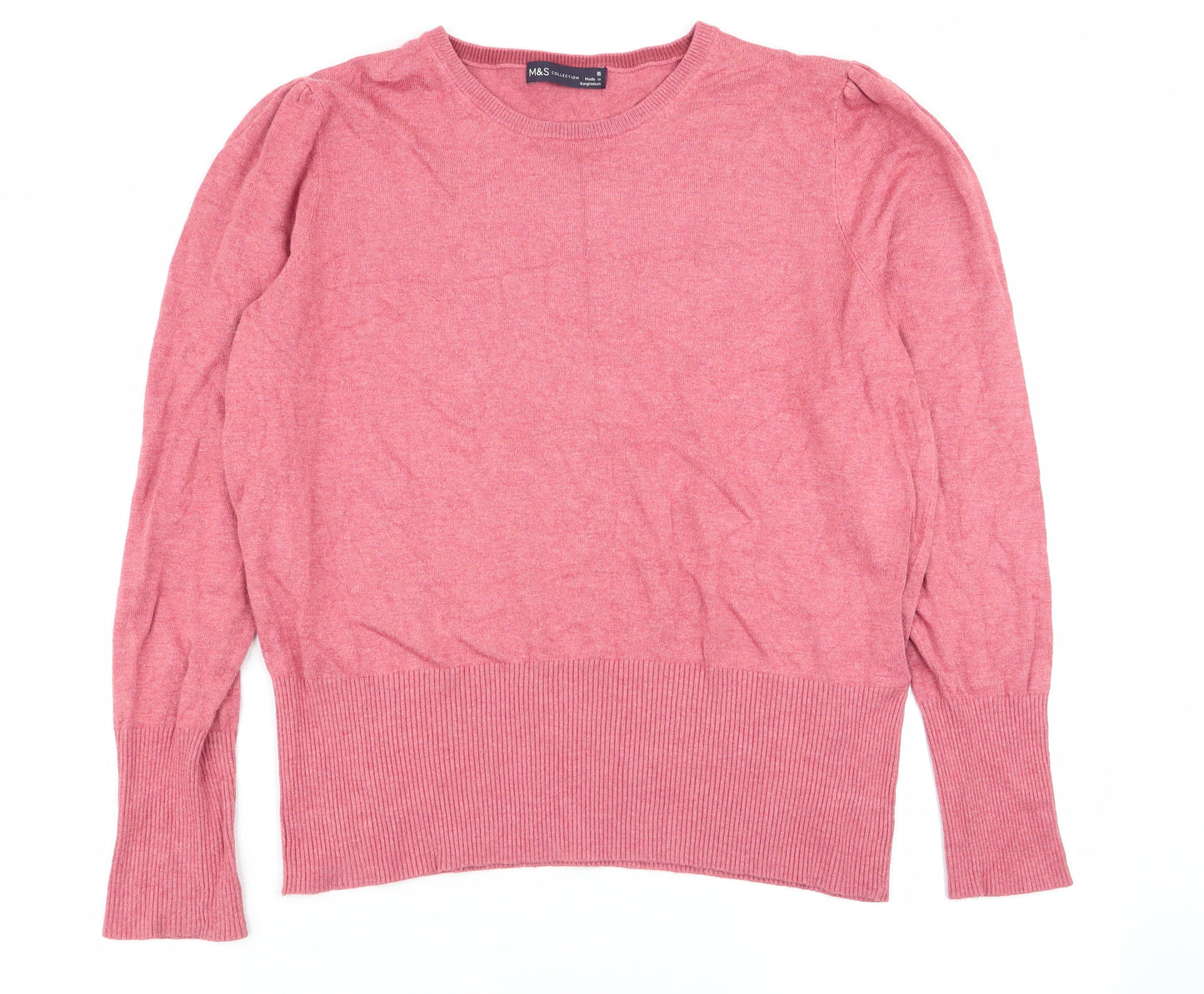 M&S Womens Red   Pullover Jumper Size 16