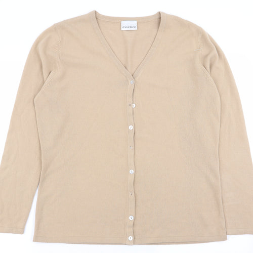 essence Womens Beige   Cardigan Jumper Size 16