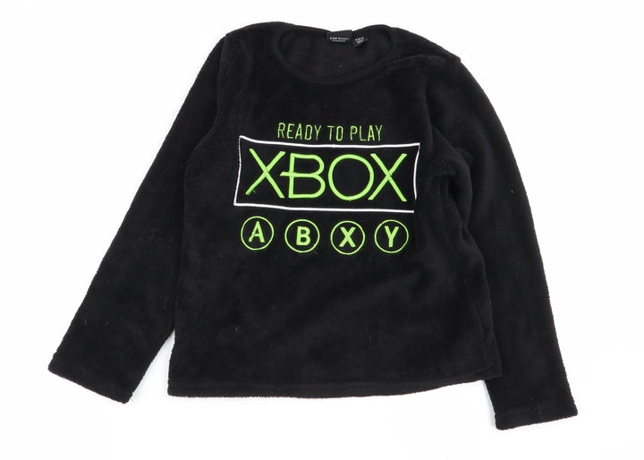 Primark Boys Black Solid   Pyjama Top Size 9-10 Years