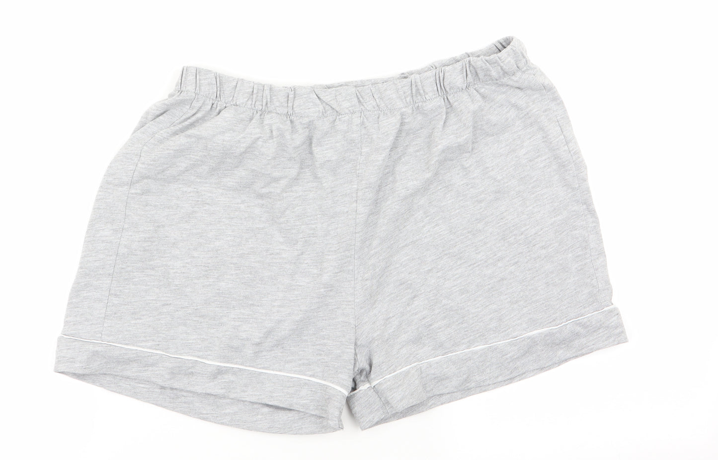 Boohoo Womens Grey Solid  Capri Pyjama Pants Size 14  - shorts