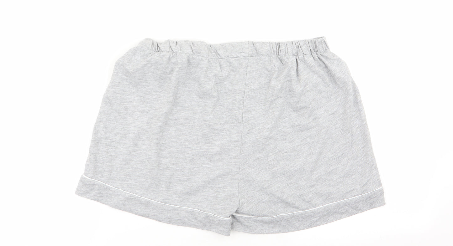 Boohoo Womens Grey Solid  Capri Pyjama Pants Size 14  - shorts