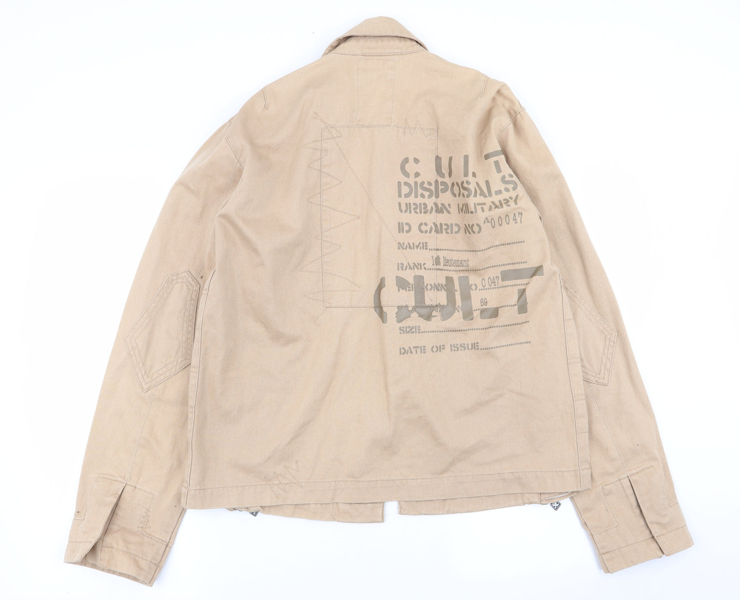 cult Mens Beige   Jacket Coat Size S