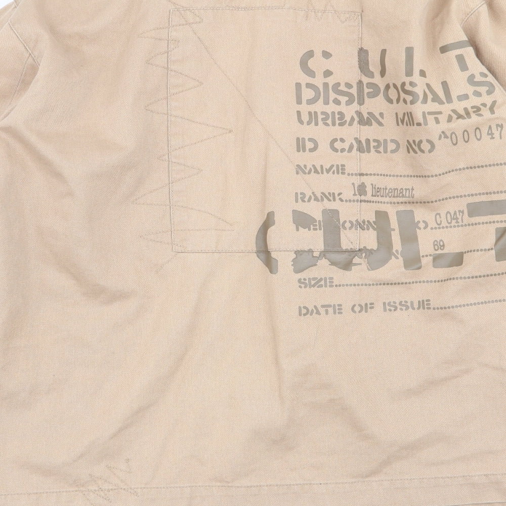 cult Mens Beige   Jacket Coat Size S