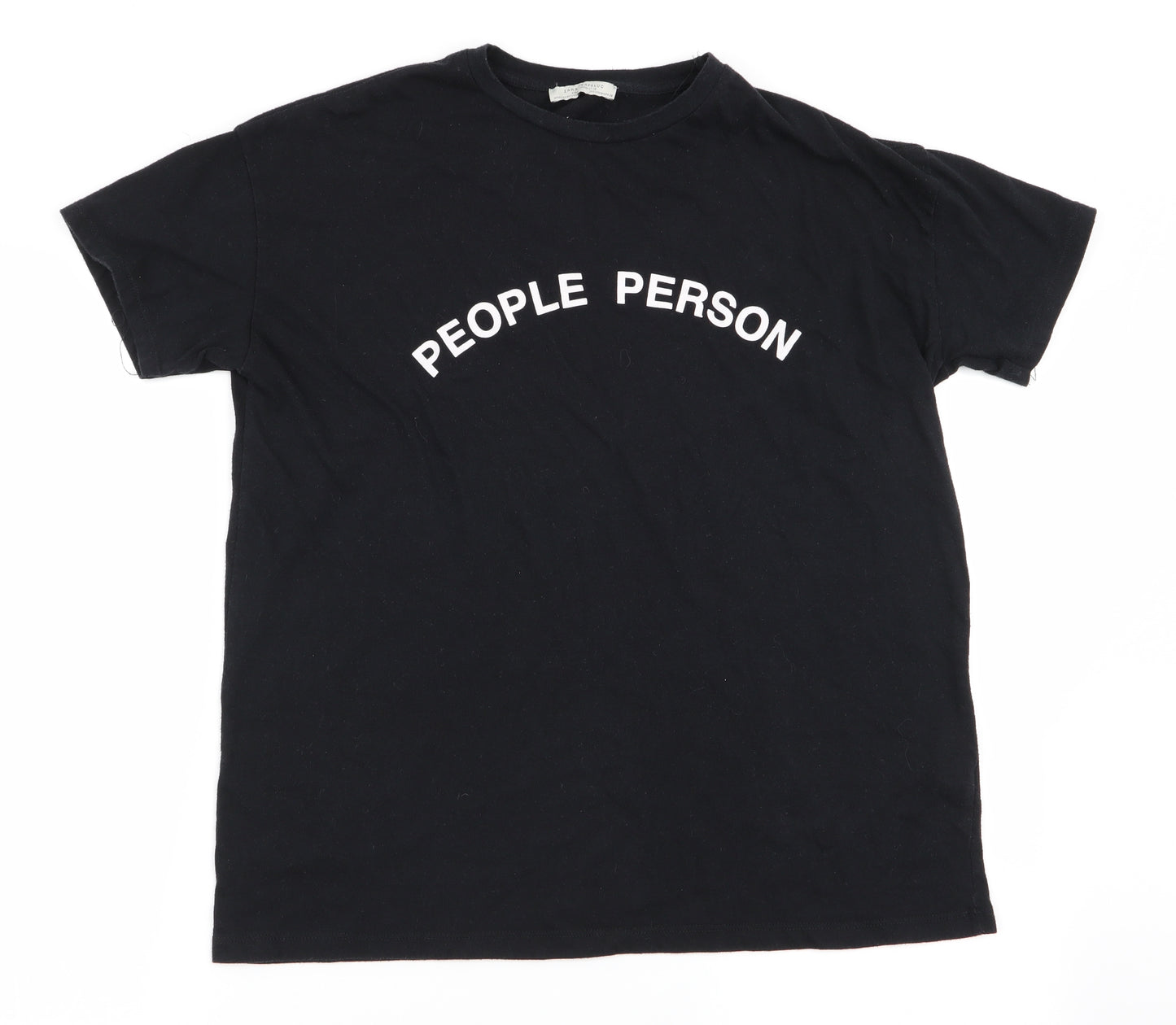 Zara Womens Black   Basic T-Shirt Size 10