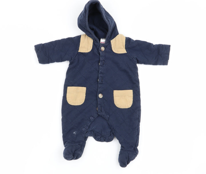 Baby Boys Blue Babygrow One-Piece Size Newborn