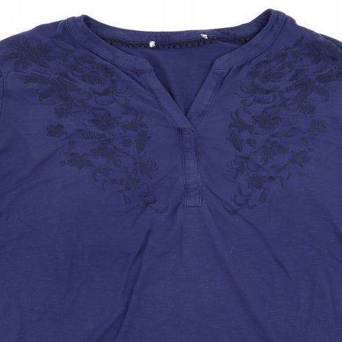 Asda George Womens Blue Floral  Basic T-Shirt Size 22