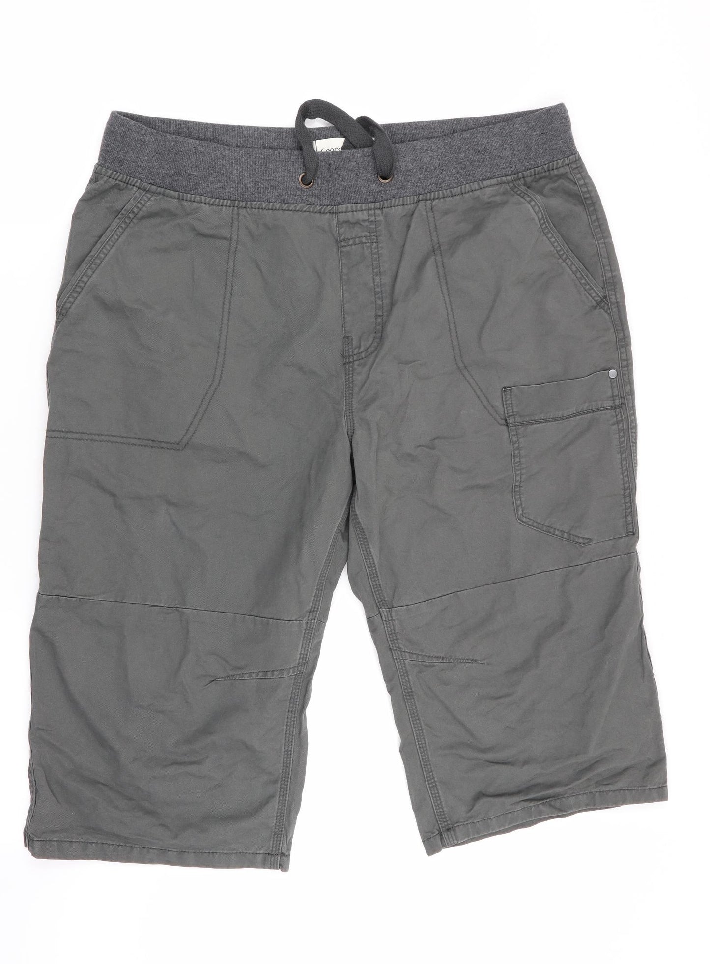 Asda George Mens Grey   Capri Trousers Size 38 in