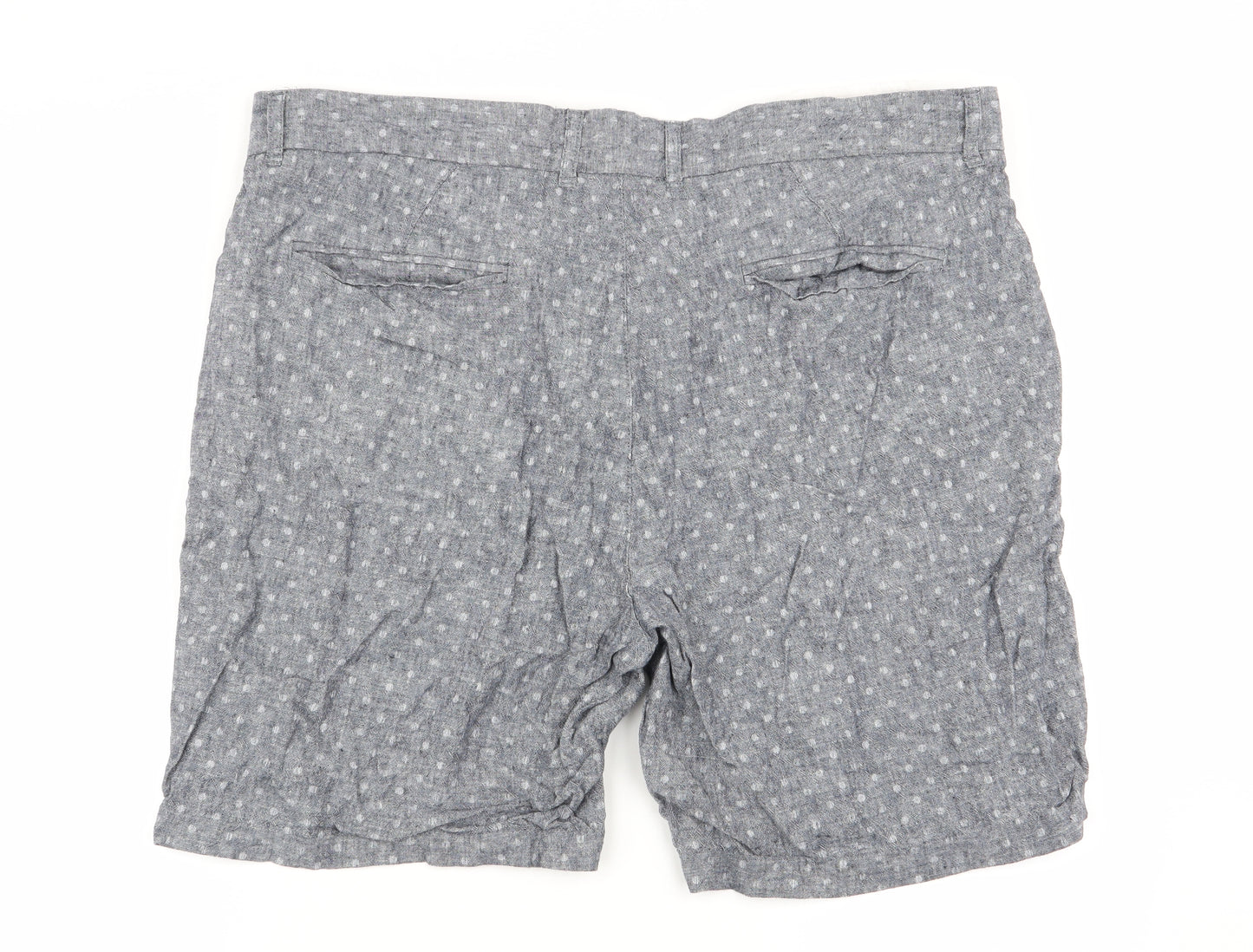Asda George Mens Grey Polka Dot  Chino Shorts Size 40 in