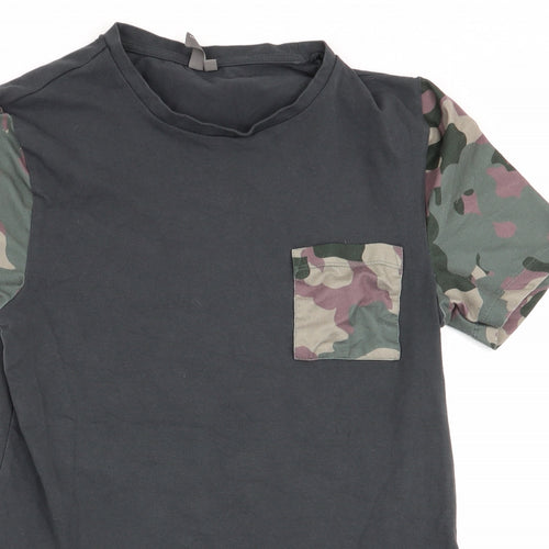 ASOS Mens Grey Camouflage   T-Shirt Size M