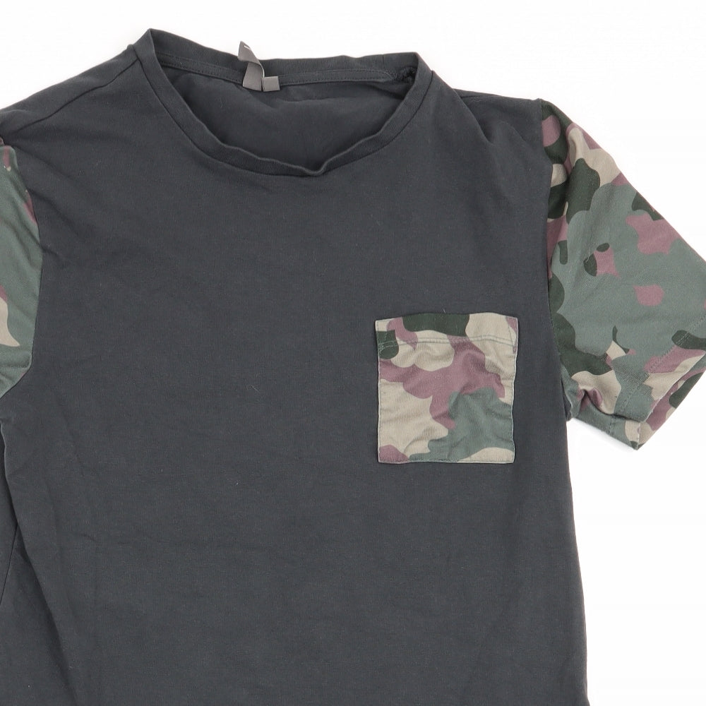 ASOS Mens Grey Camouflage   T-Shirt Size M