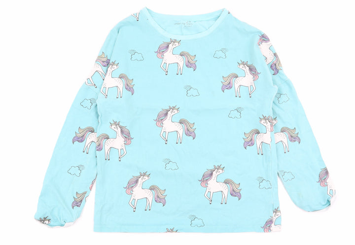 NEXT Girls Blue Animal Print  Top Pyjama Top Size 13 Years