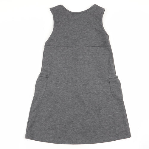 TU Girls Grey   Fit & Flare  Size 8 Years  - school dress