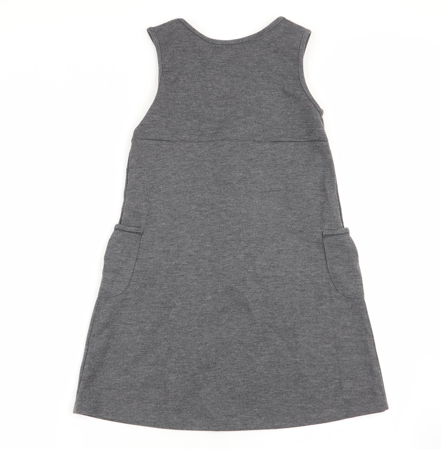 TU Girls Grey   Fit & Flare  Size 8 Years  - school dress