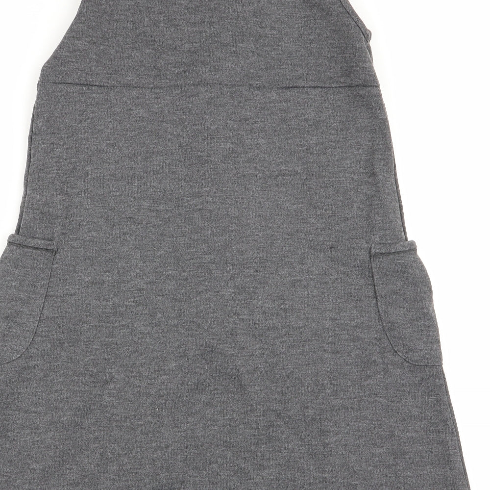TU Girls Grey   Fit & Flare  Size 8 Years  - school dress