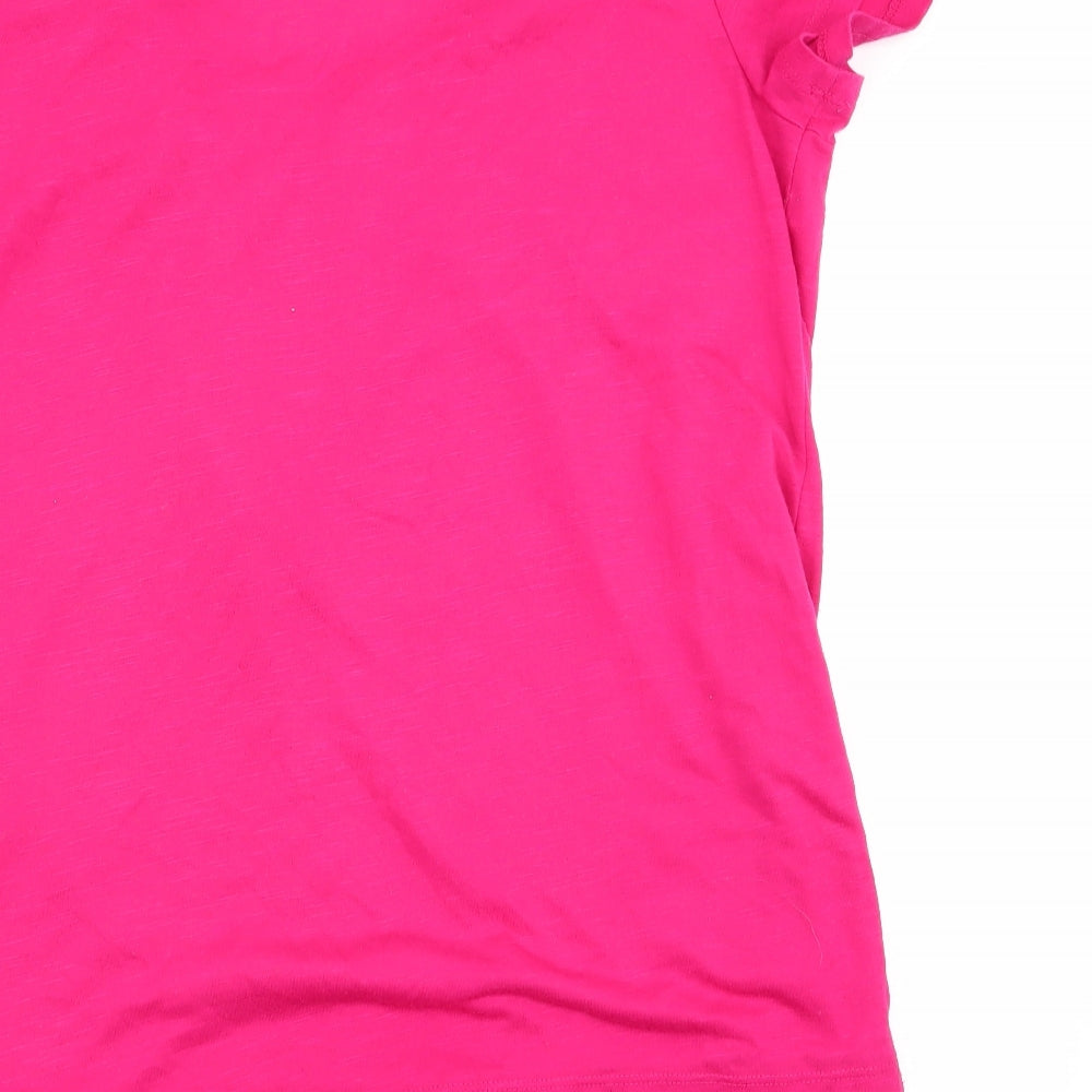 Debenhams Womens Pink Floral  Basic T-Shirt Size 12