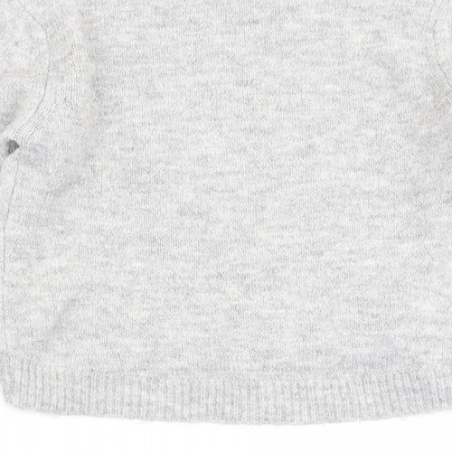 Primark Girls Grey Animal Print  Pullover Jumper Size 9-10 Years