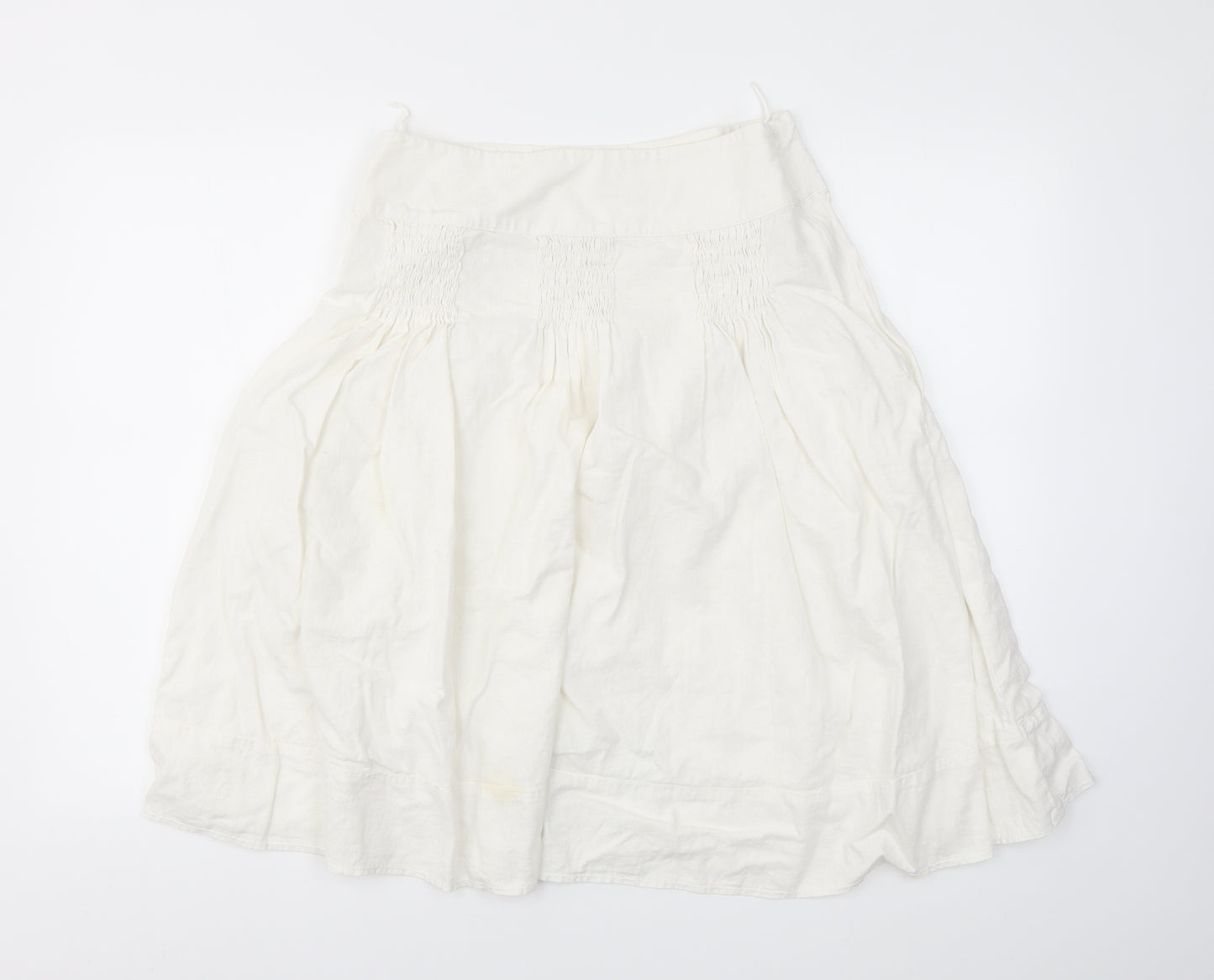 M&S Womens White   Flare Skirt Size 10