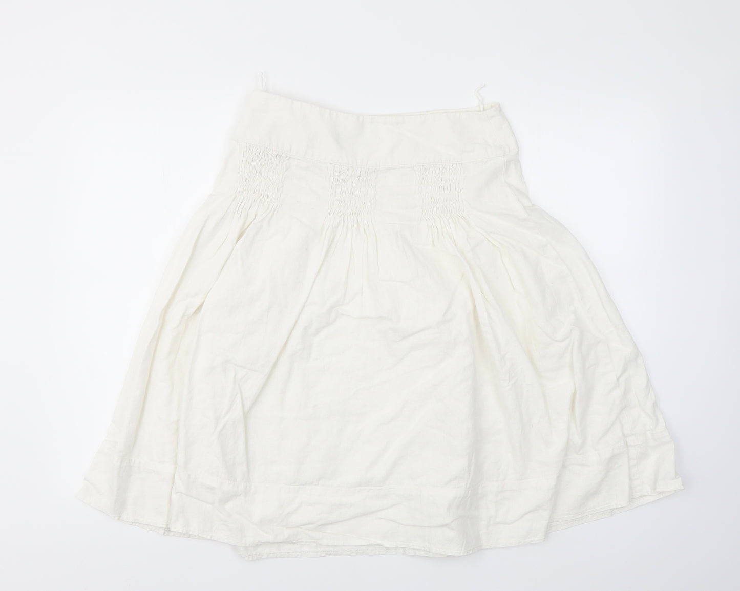 M&S Womens White   Flare Skirt Size 10