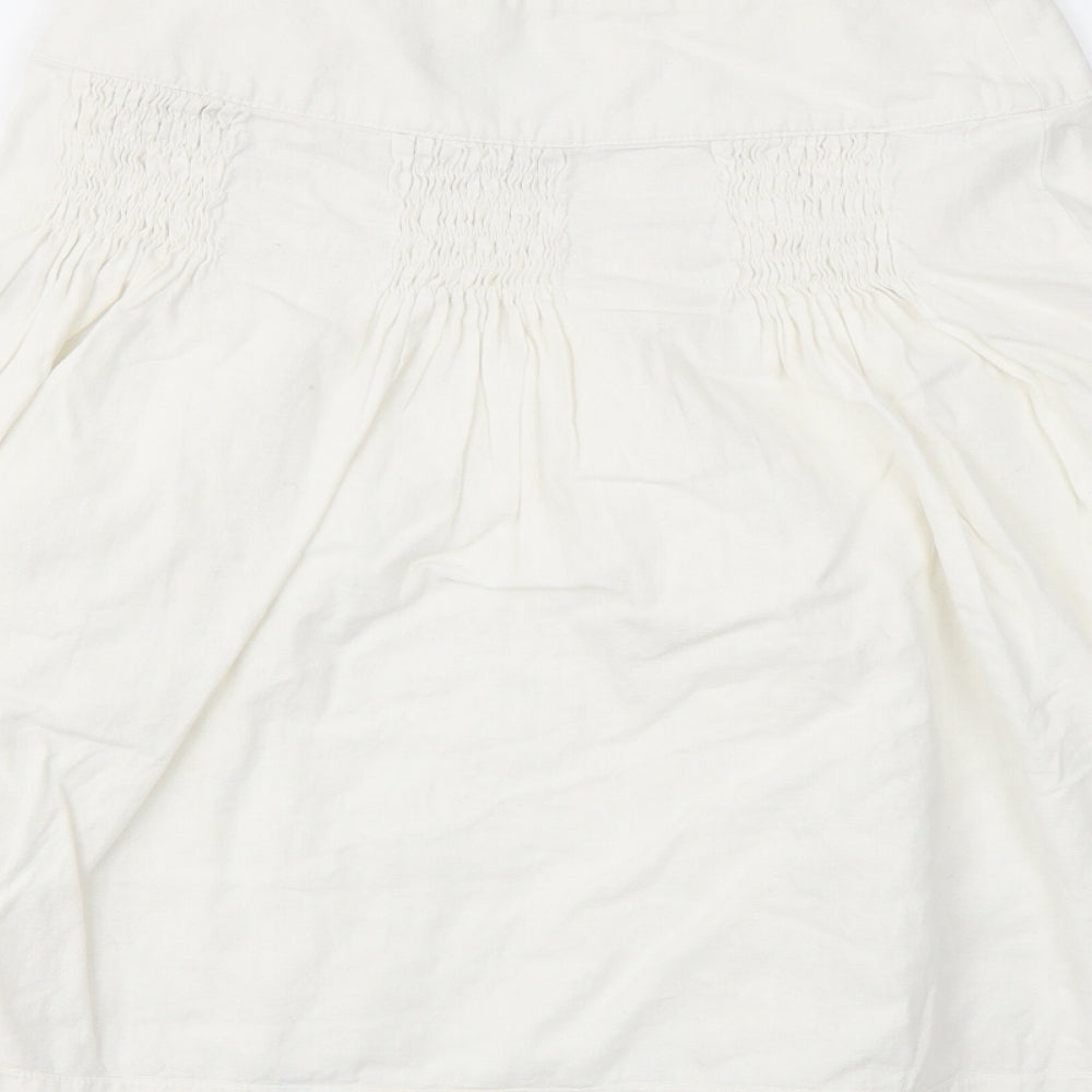 M&S Womens White   Flare Skirt Size 10