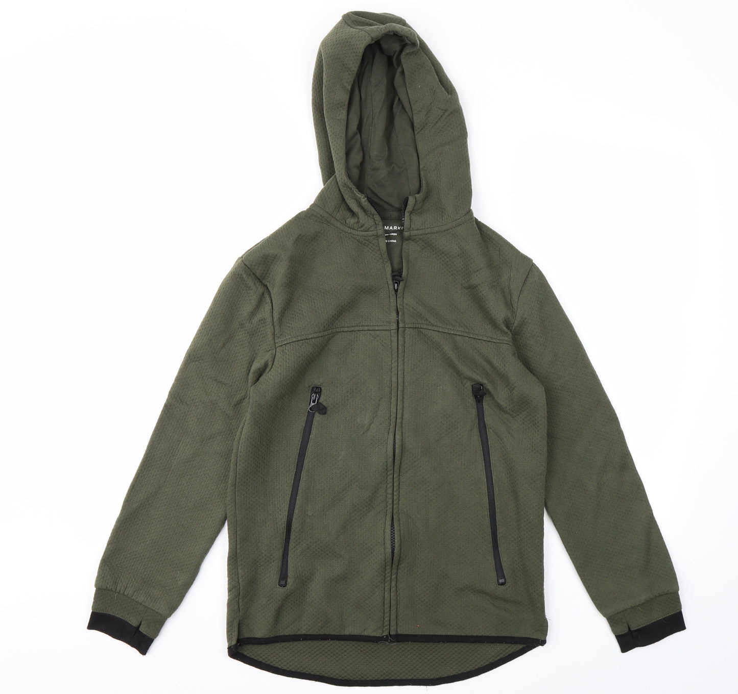 Primark Boys Green   Full Zip Hoodie Size 13-14 Years