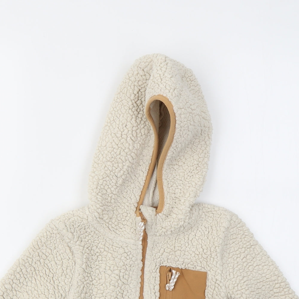 George Boys Beige   Full Zip Jumper Size 2-3 Years