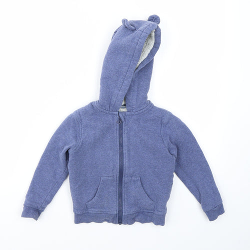 M&S Boys Blue   Full Zip Hoodie Size 3-4 Years